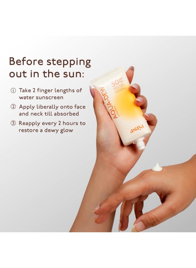Asaya واقي الشمس أسيا أكوا ديو بعامل حماية SPF 50 PA+++ | تم اختباره مخبريًا | حماية من أشعة UVA/UVB | حماية من الضوء الأزرق | يمنح البشرة مظهرًا نديًا | غني بخلاصة الأرز | لا يترك أثرًا أبيض | يمنع اسمرار البشرة | واقي شمس مائي خفيف للغاية | مقاوم للماء والعرق | خالٍ من العطور | لبشرة موحدة اللون ومتألقة | مناسب للرجال والنساء | لجميع أنواع البشرة: الدهنية والجافة والحساسة | 50 مل - Image 3